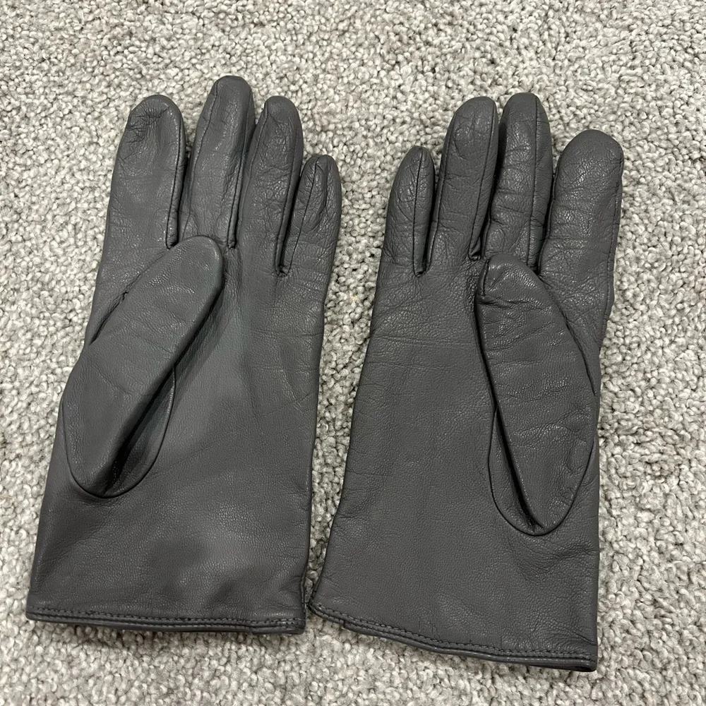 Furla Grey Women's Leather Gloves